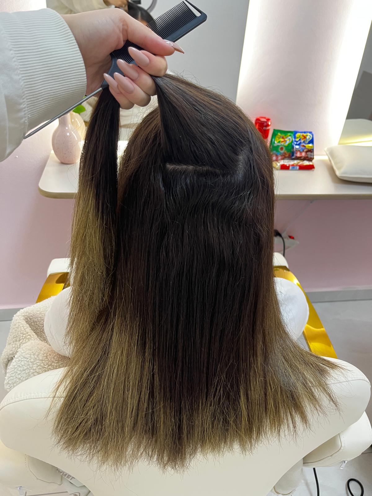 שיער לפני הטיפול - מצב התחלתי