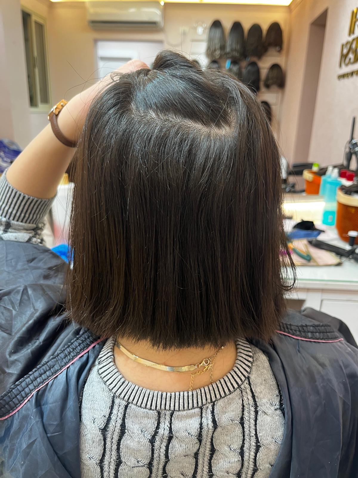 שיער לפני הטיפול - מצב התחלתי