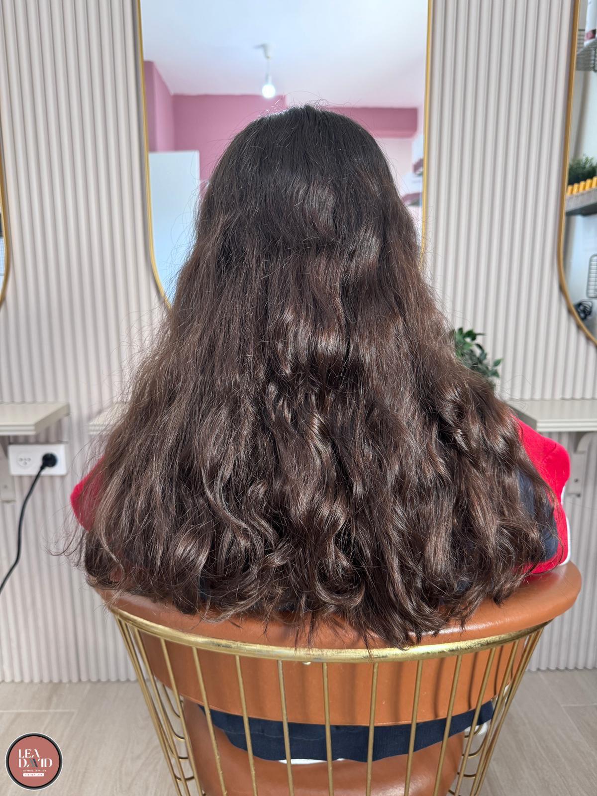 שיער לפני הטיפול - מצב התחלתי