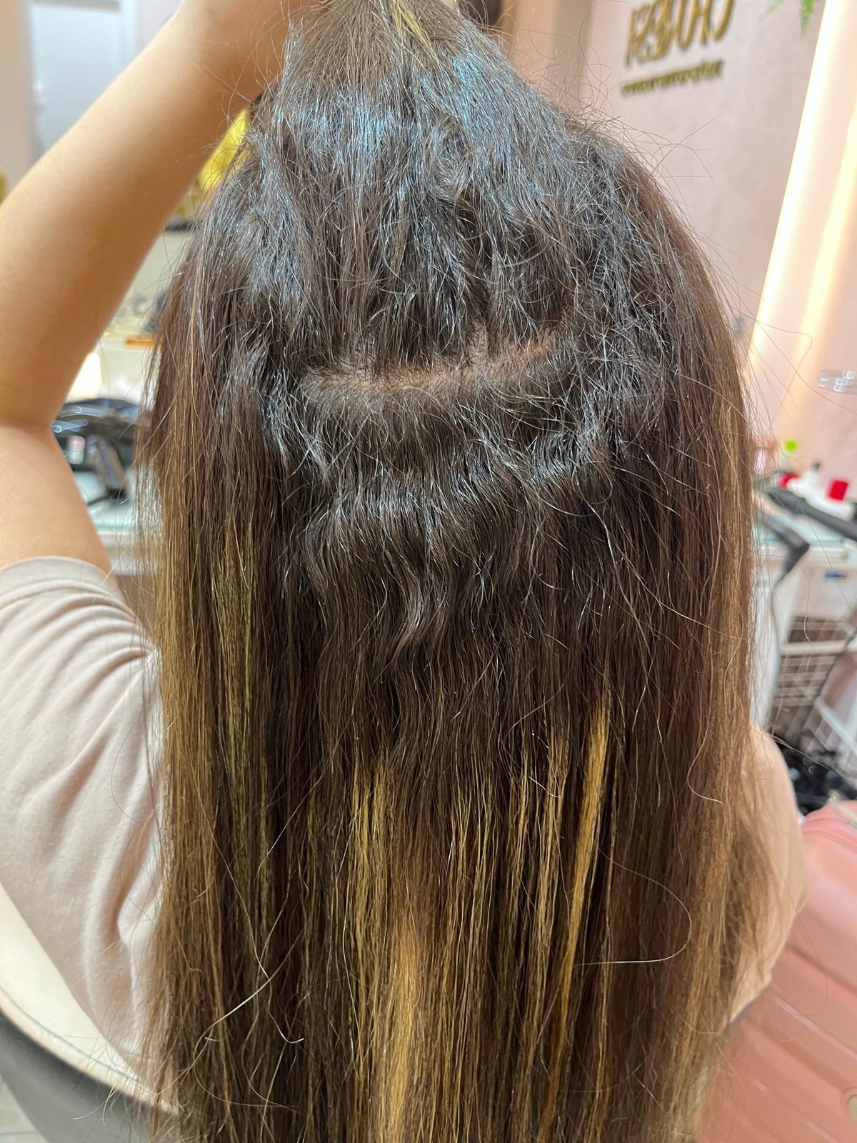 שיער לפני הטיפול - מצב התחלתי